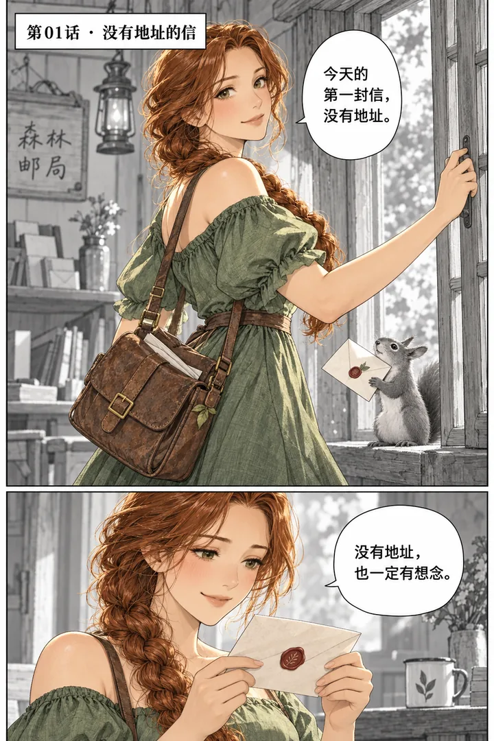 森林邮局第01话：没有地址的信，第1页