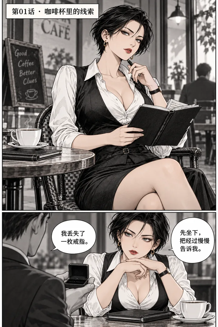午后侦探第01话：咖啡杯里的线索，第1页