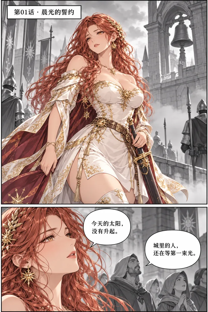太阳骑士第01话：晨光的誓约，第1页